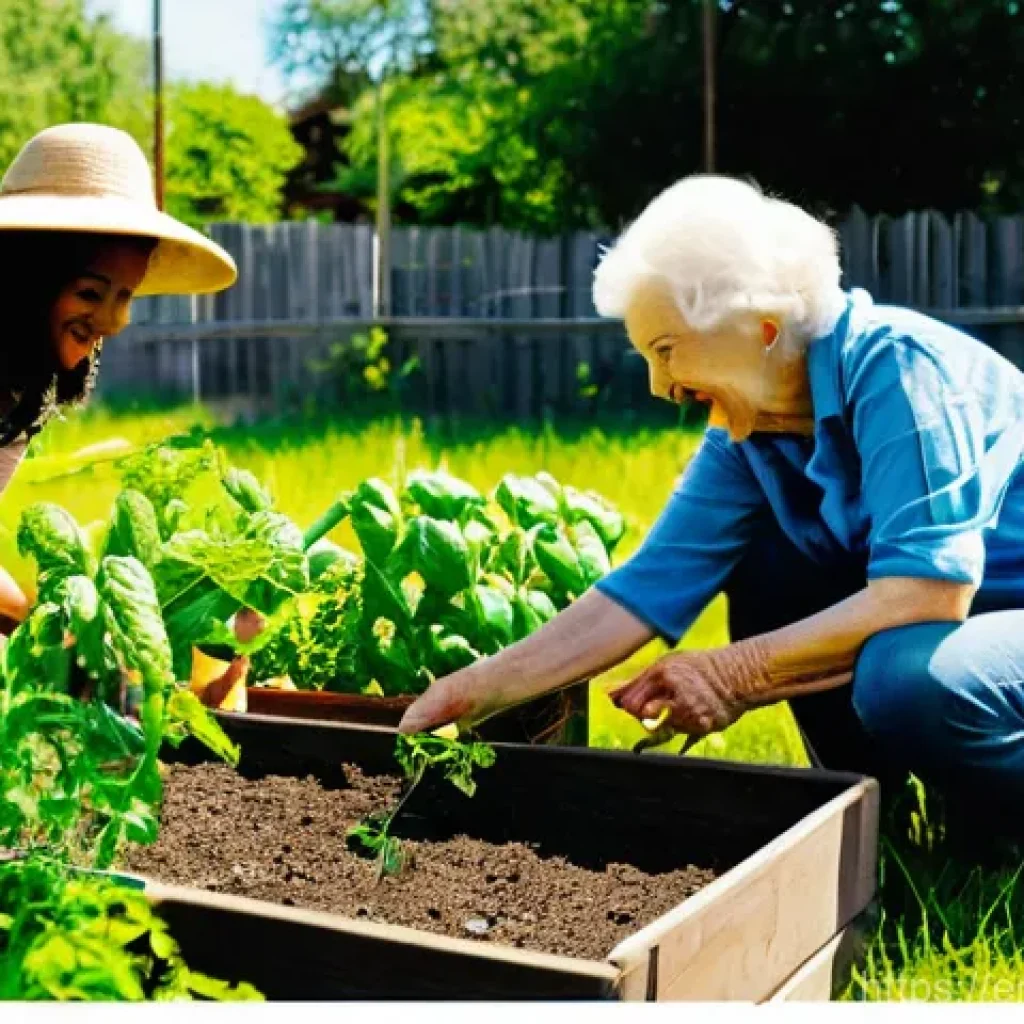 호혜적 교환 시스템의 참여 동기 - **Prompt 1: Community Collaboration in a Thriving Urban Garden**
    A vibrant, sun-drenched photogr...