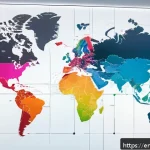 호혜적 교환 시스템의 시각화 기법 - A vibrant interactive network graph depicting a community mutual aid system, featuring diverse indiv...